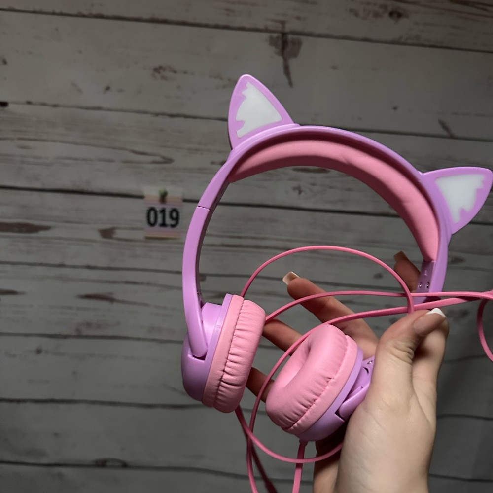 Pink Cat Ear Headphones